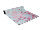 Load image into Gallery viewer, Luxe Vegan Suede Microfiber/ Recycled Rubber Printed Yoga Mat - FLORAL CORAL