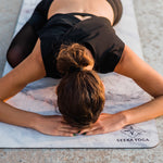 Load image into Gallery viewer, Luxe Vegan Suede Microfiber/ Recycled Rubber Printed Yoga Mat - MARBLE MANDALA