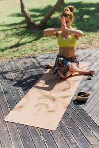 Natural Cork Yoga Mat - Moon